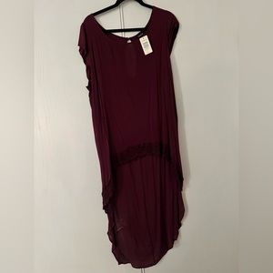 Hi-lo short sleeved tunic